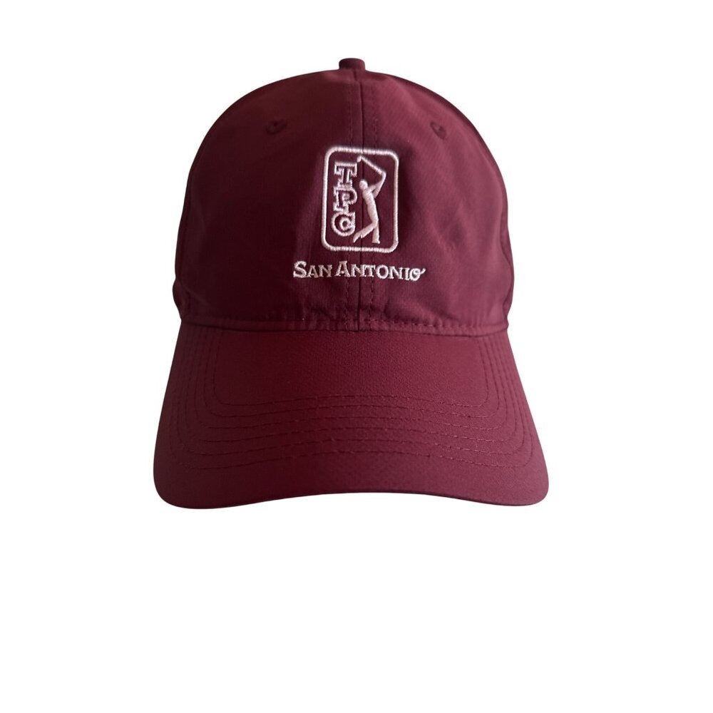TPC San‎ Antonio Maroon Adjustable Baseball Cap By Ahead Performance Mid Fit